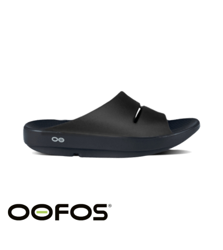 כפכף התאוששות OOFOS OOahh Sport גברים שחור