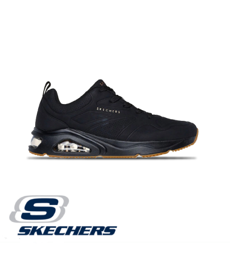 SKECHERS Tres-Air UNO סקצ'רס גברים שחור סוליית דבש