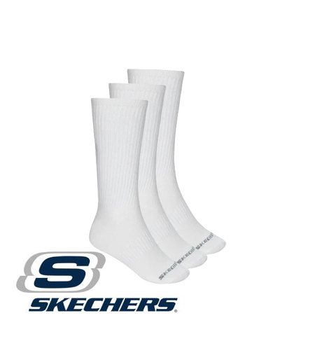 שלישיית גרביים גבוהות סקצ'רס - לבן