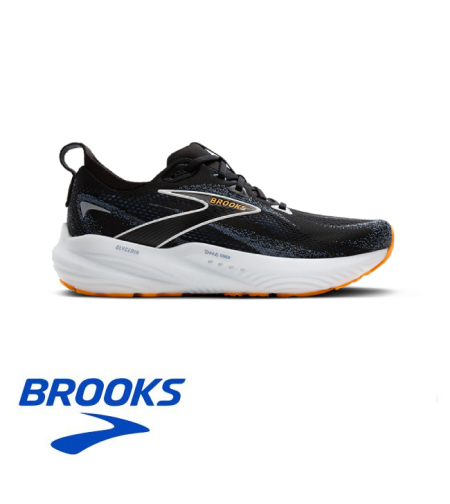 BROOKS GLYCERIN 22 ברוקס גברים שחור לבן כתום