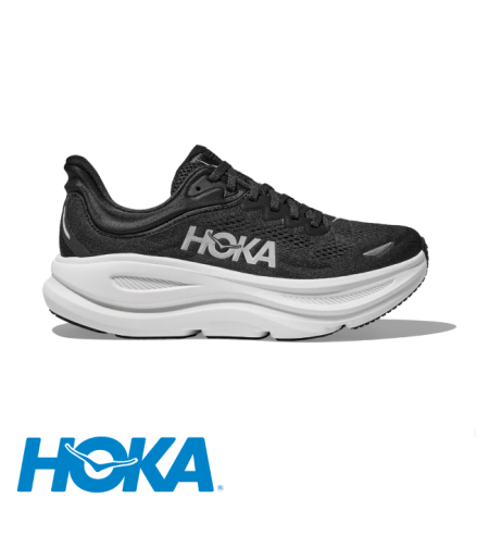 HOKA BONDI 9 WIDE הוקה נשים שחור לבן