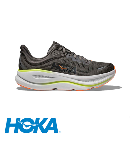 HOKA BONDI 9 הוקה גברים אפור צהוב כתום
