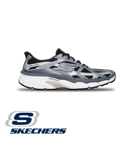 SKECHERS GO RUN SLIP IN JUNIPER סקצ'רס סליפ אין כברים אפור לבן