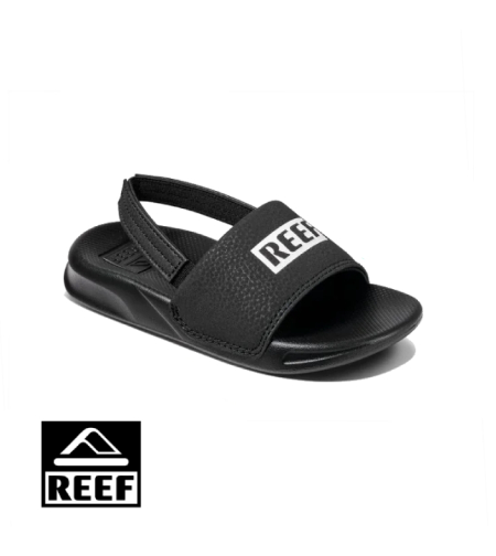 REEF Little One Slide Reef Black White ריף כפכפי תינוקות