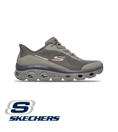 SKECHERS SLIP IN Glide-Step Sole סקצ'רס סליפ אין גברים חום בהיר