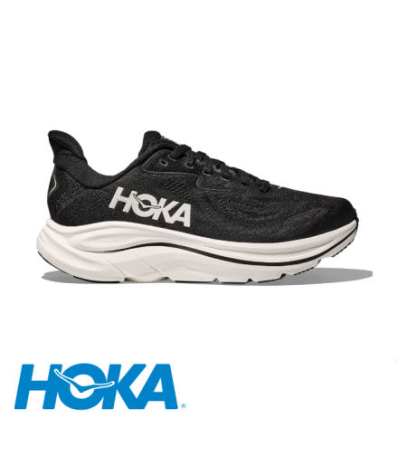 HOKA CLIFTON 10 WIDE הוקה גברים שחור לבן