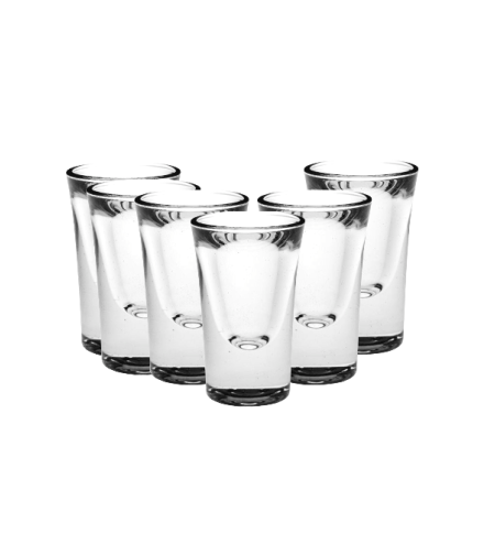 6 chaser glasses
