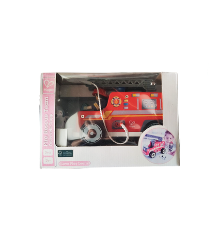 כבאית צעצוע מעץ 