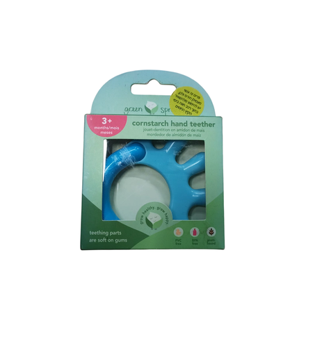 נשכן כחול Green Sprouts Cornstarch Hand Teether