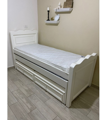 מיטת ילדים משולשת דגם לב 