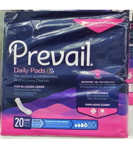 פדים 4 טיפות - PREVAIL פריבל