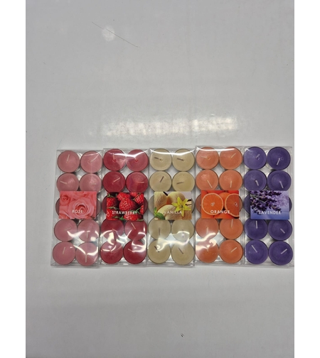 נרות חימום צבעוניים  ריחניים - 10 נרות בחבילה