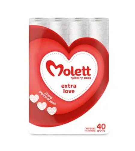 מולט נייר טואלט דו שכבתי 40 גלילים