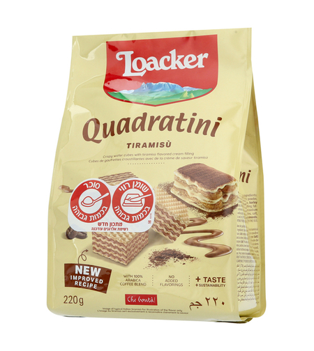 לואקר וופל במילוי קרם בטעם טירמיסו 220 גרם