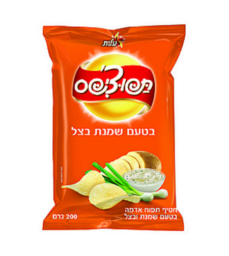 תפוצ'יפס בטעם שמנת ובצל 200 גרם