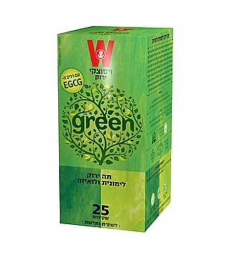 תה ירוק לימונית ולואיזה ויסוצקי 25 שקיקים