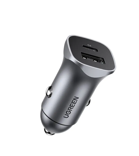 מטען רכב מהיר 30W עם USB-C PD ו-USB-A מבית UGREEN