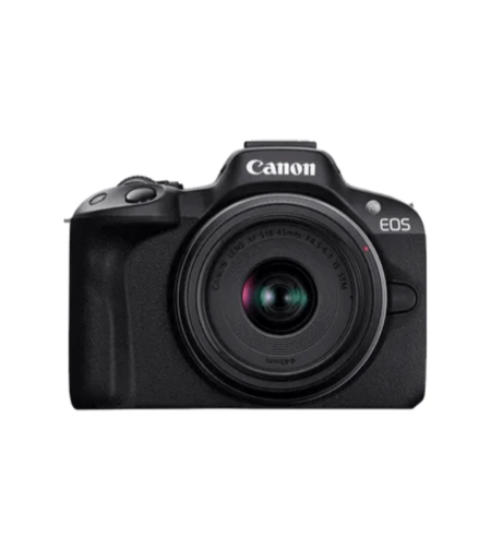 מצלמה דיגיטלית מקצועית + עדשה Canon EOS R50 Mirrorless (18-45mm IS STM)