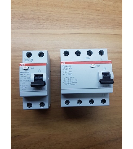 מפסק פחת חד פזי 2x40 ABB