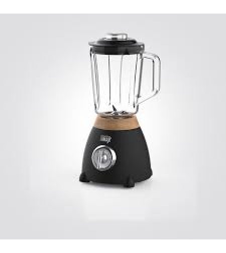 בלנדר חשמלי זכוכית שחור+ עץ 500W