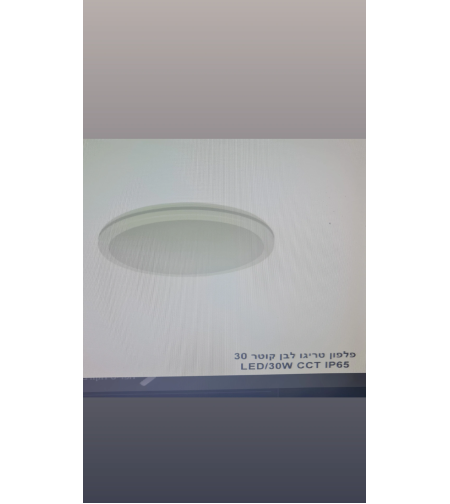 פלפון טריגו לבן קוטר 30 IP65 CCT 30W LED