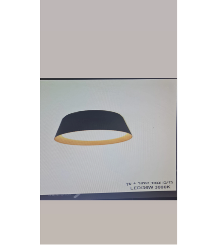 גזיבו צמוד שחור+עץ 36W 3000K LED