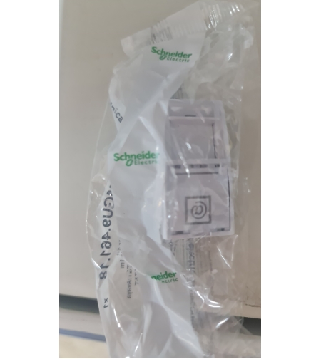 שקע רשת RG45 שניידר לבן/קרם קומפלט