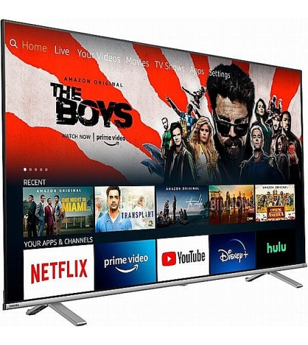 טלוויזיה חכמה Toshiba 75'' UHD 4K LED 75C350ME - צבע מטאלי - אחריות יבואן רשמי על ידי ניופאן