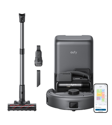 שואב אבק רובוטי משולב בשואב ידני eufy Robot Vacuum 3-in-1 E20