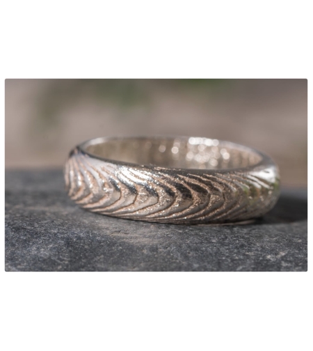 טבעת נישואין כסף- texture