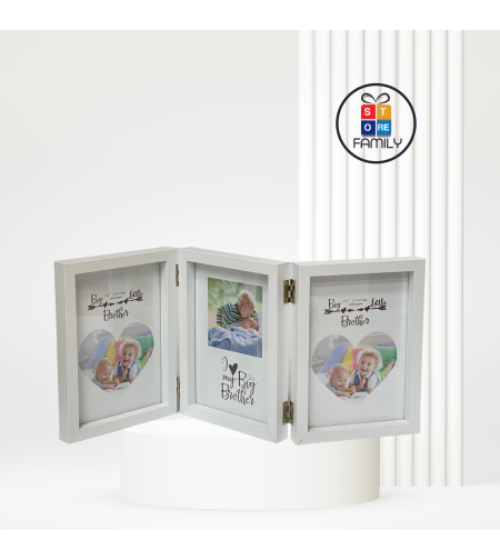 מסגרת לבן שלוש תמונות 13/18 ס