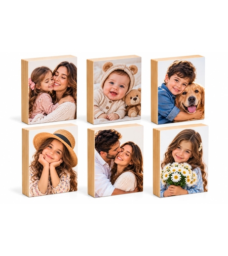 6 בלוקים עץ 10/15 ס