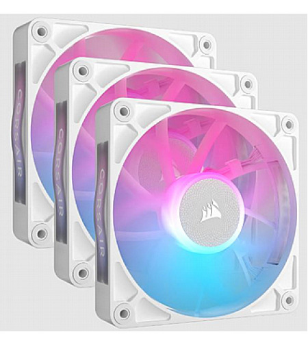 קיט שלושה מאווררים + בקר  Corsair iCUE LINK RX120 RGB 120mm Triple Starter Kit White