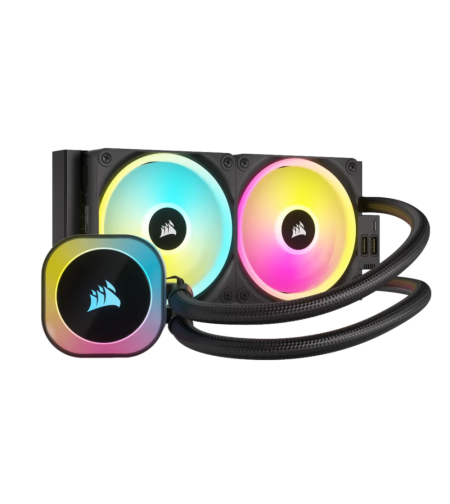 קירור נוזלי שחור Corsair iCUE H100i RGB ELITE AMD/INTEL