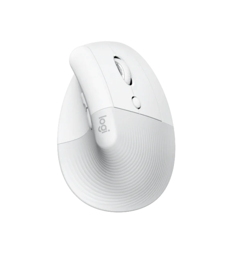 עכבר צבע אפור לבן Logitech Lift Vertical Ergonomic
