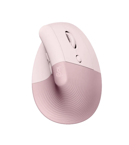 עכבר צבע ורוד Logitech Lift Vertical Ergonomic