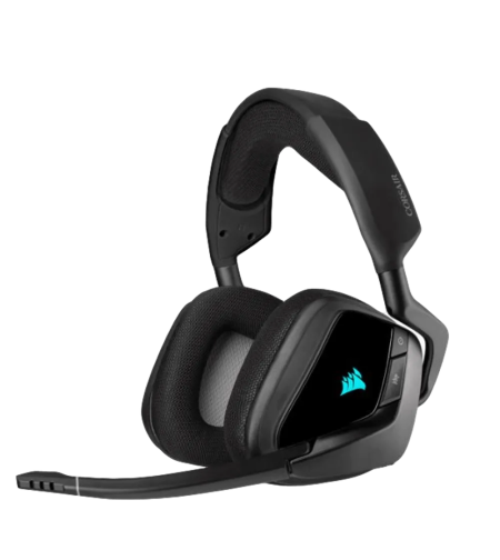 אוזניות גיימינג אלחוטיות קרבון Corsair Void RGB ELite