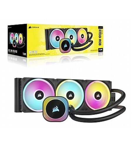 קירור נוזלי למעבד שחור Corsair iCUE H150i Elite Capellix X 360mm