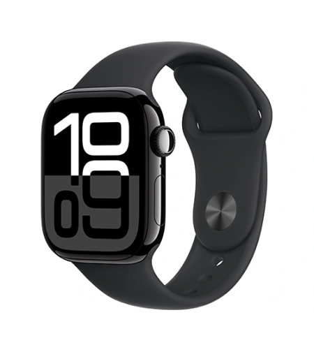שעון חכם Apple Watch Series 10 GPS 42mm Jet Black Aluminium Case with Sport Band - S/M