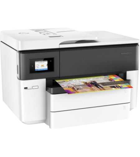 מדפסת משולבת אלחוטית בפורמט רחב HP Officejet Pro 7740