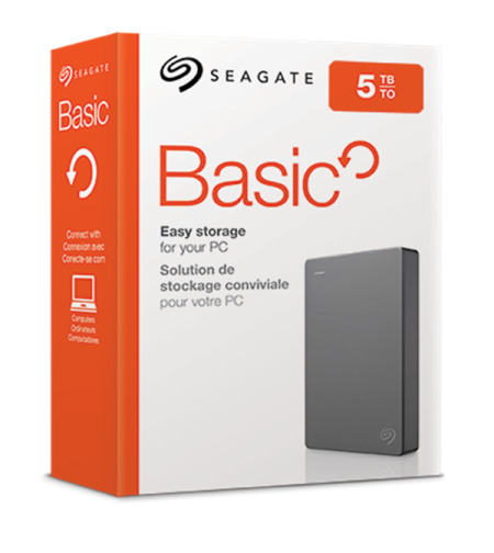 דיסק קשיח חיצוני נייד Seagate Basic Portable Drive 5TB