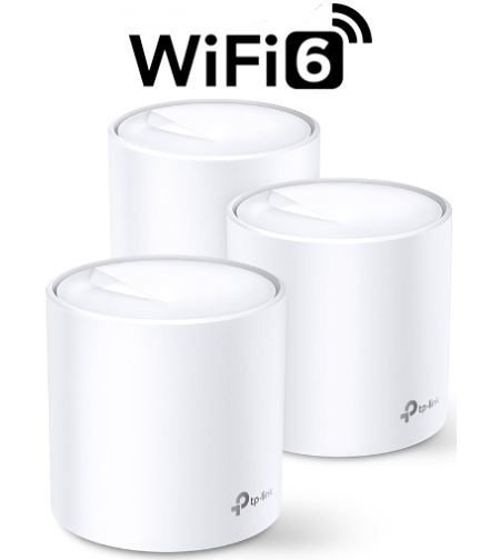 מגדיל טוח 3 יחידות TP-Link AX1800 Mesh Wi-Fi 6 System Deco X20