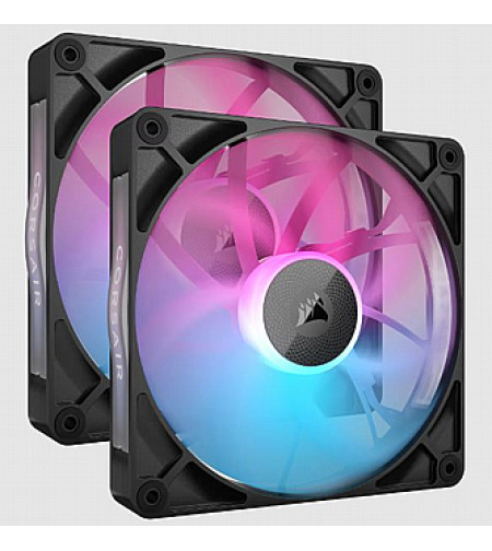 זוג מאווררים עם בקר Corsair iCUE LINK RX140 RGB 140mm Twin Starter Kit Black