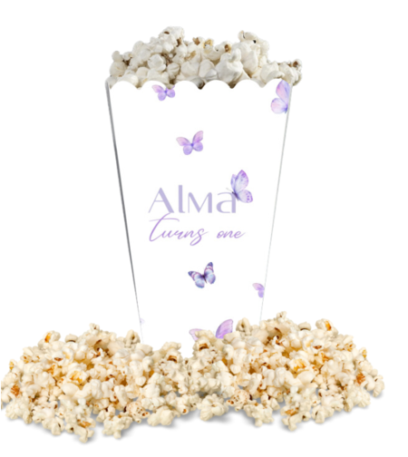 קופסאת חטיפים/ פופקורן דגם פרפרים