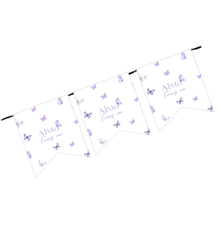 דגלונים לעיצוב דגם פרפרים