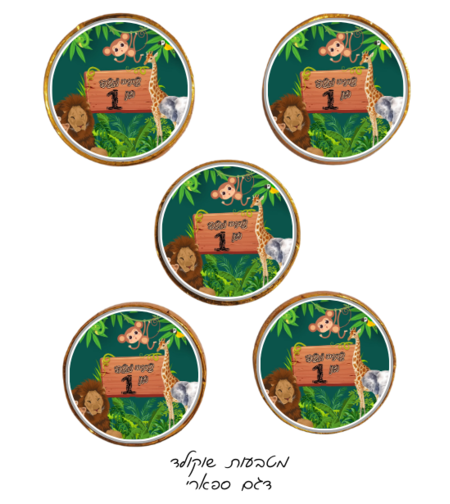 מטבעות שוקולד דגם ספארי