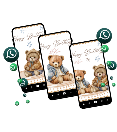 הזמנה דיגיטלית דגם דובי