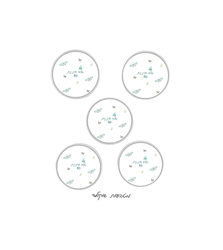 מטבעות שוקולד דגם פרפרים