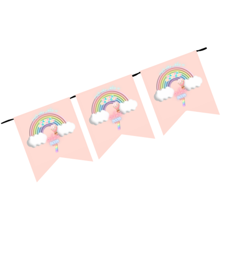 דגלונים לעיצוב דגם כדור פורח