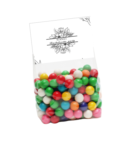 חבק + שקית דגם פרחים שחוק לבן